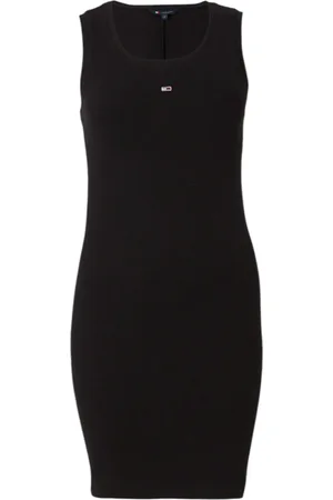 Tommy Hilfiger Dames, Jurken, Zwart, Maat: XS Katoen