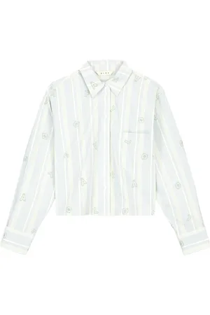 OLAF HUSSEIN Dames, Blouses & Shirts, Blauw, Maat: XS Katoen