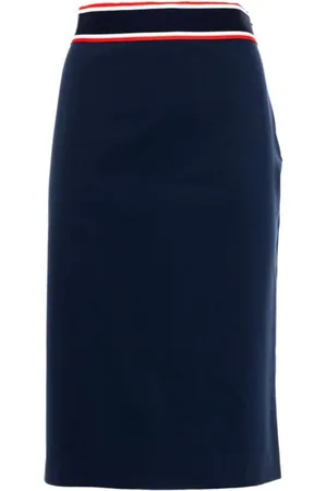 Pinko Dames, Rokken, Blauw, Maat: 2XS Viscose