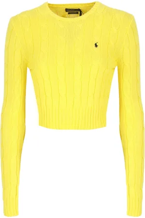 Ralph Lauren Dames, Truien, Geel, Maat: S Katoen