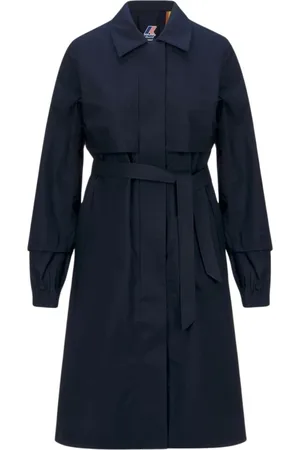 K-Way Dames, Mantels, Blauw, Maat: L Katoen