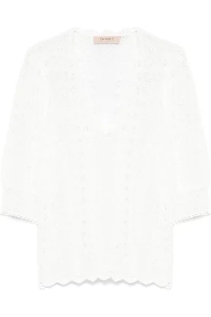 Twin-Set Dames, Truien, Wit, Maat: XS