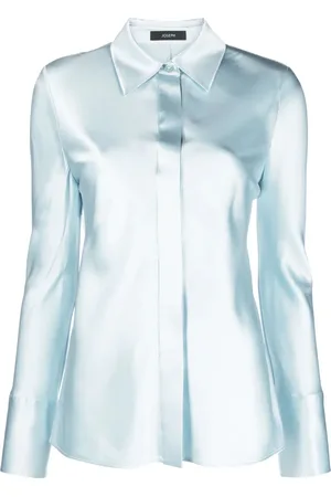 Joseph Dames, Blouses & Shirts, Blauw, Maat: L Zijde