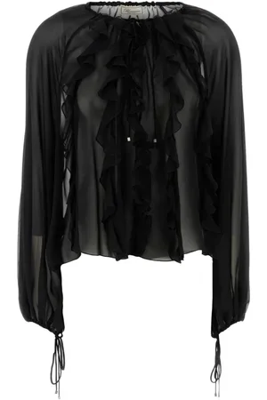 BLUMARINE Dames, Blouses & Shirts, Zwart, Maat: S Zijde