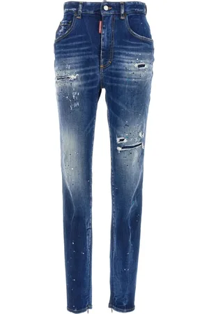 Dsquared2 Dames, Jeans, Blauw, Maat: M Katoen