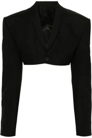 Rick Owens Dames, Jassen, Zwart, Maat: M Leer