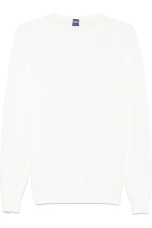 FEDELI Heren, Truien, Wit, Maat: 2XL Katoen