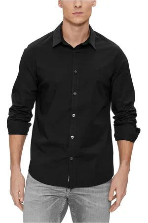 Calvin Klein Heren, Overhemden, Zwart, Maat: M