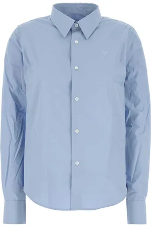 Ami Dames, Blouses & Shirts, Blauw, Maat: M