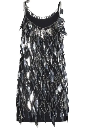 Paco rabanne Dames, Jurken, Grijs, Maat: S Jersey