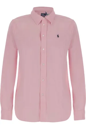 Ralph Lauren Dames, Blouses & Shirts, Roze, Maat: L Linnen