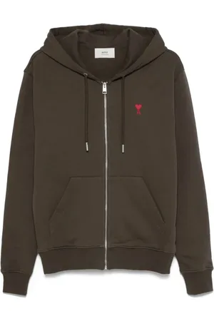 Ami Dames, Sweatshirts & Hoodies, Bruin, Maat: L Katoen