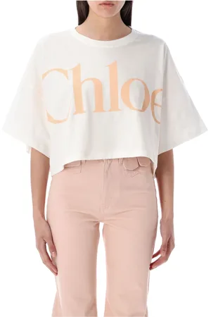 Chloé Dames, Tops, Wit, Maat: M Katoen