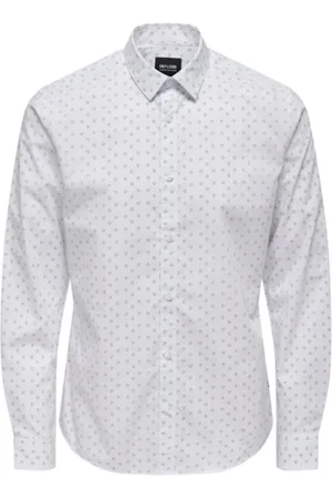 Only & Sons Heren, Overhemden, Wit, Maat: 2XL Katoen