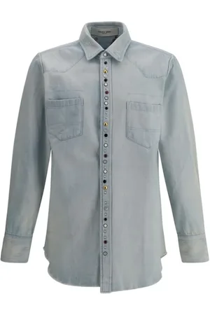 Golden Goose Heren, Overhemden, Blauw, Maat: S Denim