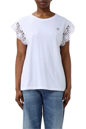 Twin-Set Dames, Tops, Wit, Maat: XS Katoen