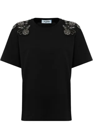 Blugirl Dames, Tops, Zwart, Maat: S Katoen