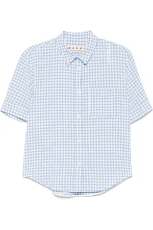 Marni Dames, Blouses & Shirts, Blauw, Maat: XS Katoen