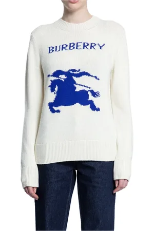Burberry Dames, Truien, Wit, Maat: S Wol