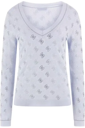 Guess Dames, Truien, Blauw, Maat: XL