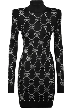 Philipp Plein Dames, Jurken, Zwart, Maat: S
