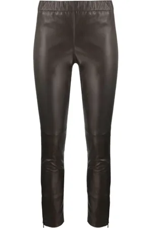 P.A.R.O.S.H. Dames, Broeken, Bruin, Maat: XS Leer