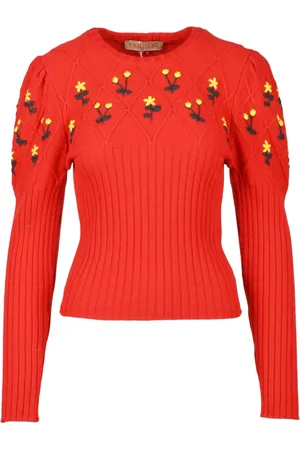 CORMIO Dames, Truien, Rood, Maat: L Wol