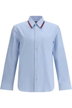 Gucci Heren, Overhemden, Blauw, Maat: 3XL Katoen