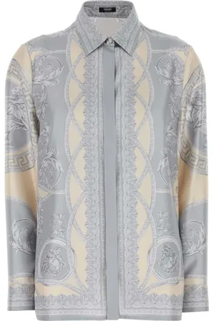 VERSACE Dames, Blouses & Shirts, Veelkleurig, Maat: S Zijde