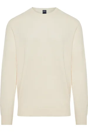FEDELI Heren, Truien, Wit, Maat: 3XL Katoen