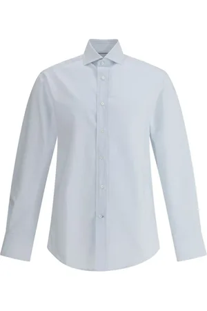 Brunello Cucinelli Heren, Overhemden, Blauw, Maat: XL Katoen