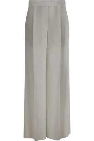 Brunello Cucinelli Dames, Broeken, Grijs, Maat: M Zijde