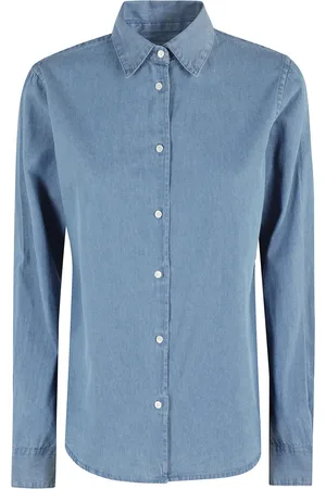Aspesi Dames, Blouses & Shirts, Blauw, Maat: L Denim