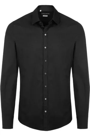 Dolce & Gabbana Heren, Overhemden, Zwart, Maat: M Katoen