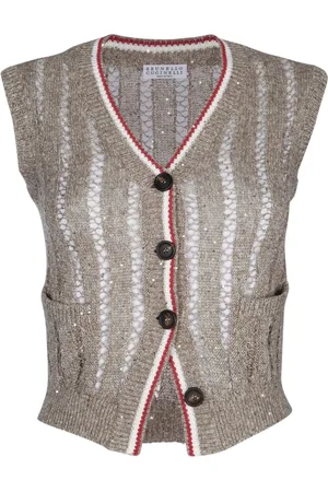 Brunello Cucinelli Dames, Truien, Grijs, Maat: XS