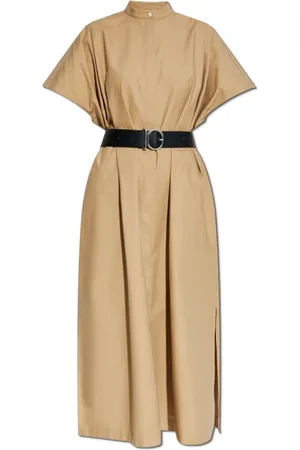 Jil Sander Dames, Jurken, Bruin, Maat: S Katoen