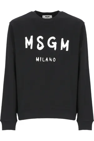 Msgm Heren, Sweatshirts & Hoodies, Zwart, Maat: S Katoen