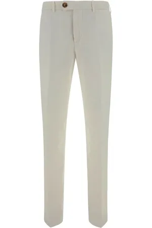 Brunello Cucinelli Heren, Broeken, Wit, Maat: 3XL Katoen