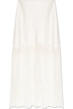 LOVESHACKFANCY Dames, Rokken, Wit, Maat: M Poliester