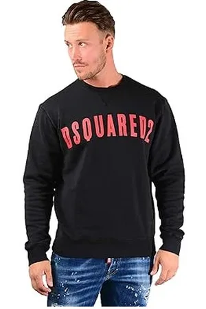 Dsquared2 Heren, Sweatshirts & Hoodies, Zwart, Maat: 2XL Katoen