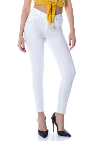 ONLY Dames, Jeans, Wit, Maat: L L34 Katoen