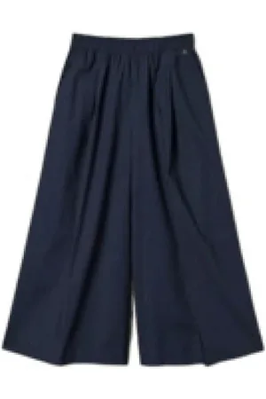 Twin-Set Dames, Broeken, Blauw, Maat: XS Katoen