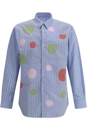 Comme des Garçons Heren, Overhemden, Blauw, Maat: L Katoen
