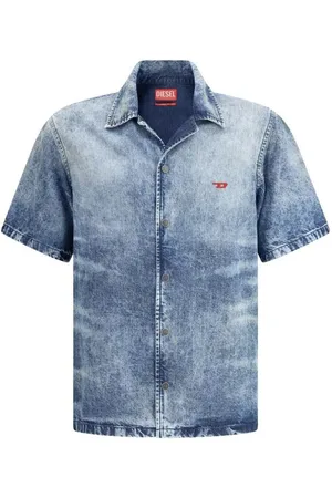 Diesel Heren, Overhemden, Blauw, Maat: S Denim