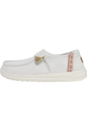 Hey dude Dames, Schoenen, Wit, Maat: 37 EU Leer