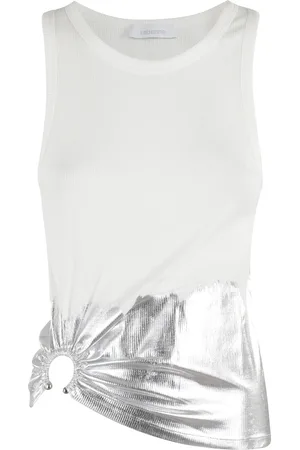 Paco rabanne Dames, Tops, Wit, Maat: M Katoen