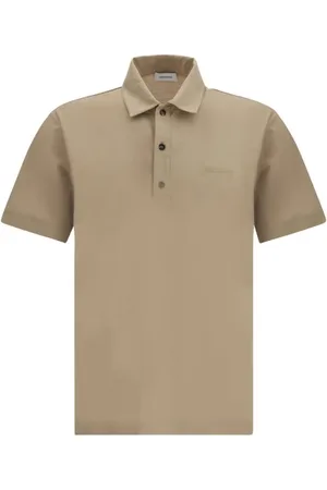 Salvatore Ferragamo Heren, Tops, Bruin, Maat: S Katoen