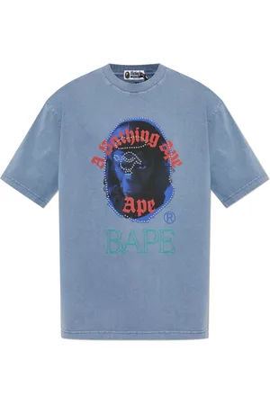 A Bathing Ape Heren, Tops, Blauw, Maat: L Katoen