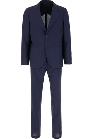 LARDINI Heren, Pakken, Blauw, Maat: M