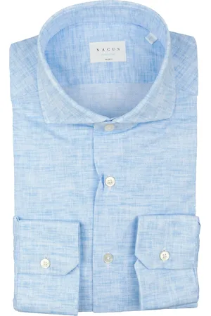 Xacus Heren, Overhemden, Blauw, Maat: L